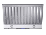 Forno Palazzo 36-Inch Wall Mounted Range Hood, Stainless Steel, Heavy Duty Baffle Filters, Remote Control