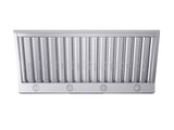Forno Palazzo 48-Inch Wall Mounted Range Hood, Stainless Steel, Heavy Duty Baffle Filters, Remote Control