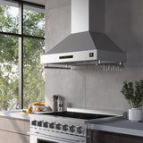 Forno Venezia 36 Inch Wall-Mounted Range Hood with Touch Controls and Baffle Filters