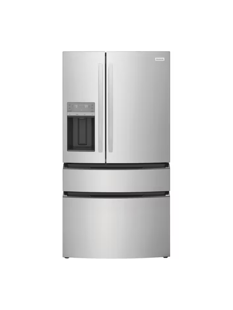 Frigidaire - 36 in. 26 cu. ft. Standard-Depth 4-Door French Door Refrigerator in Fingerprint-Resistant Stainless Steel Look