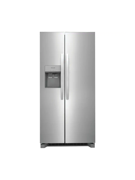Frigidaire - 33 in. 22.3 cu. ft. Standard Depth Side by Side Refrigerator in Stainless Steel