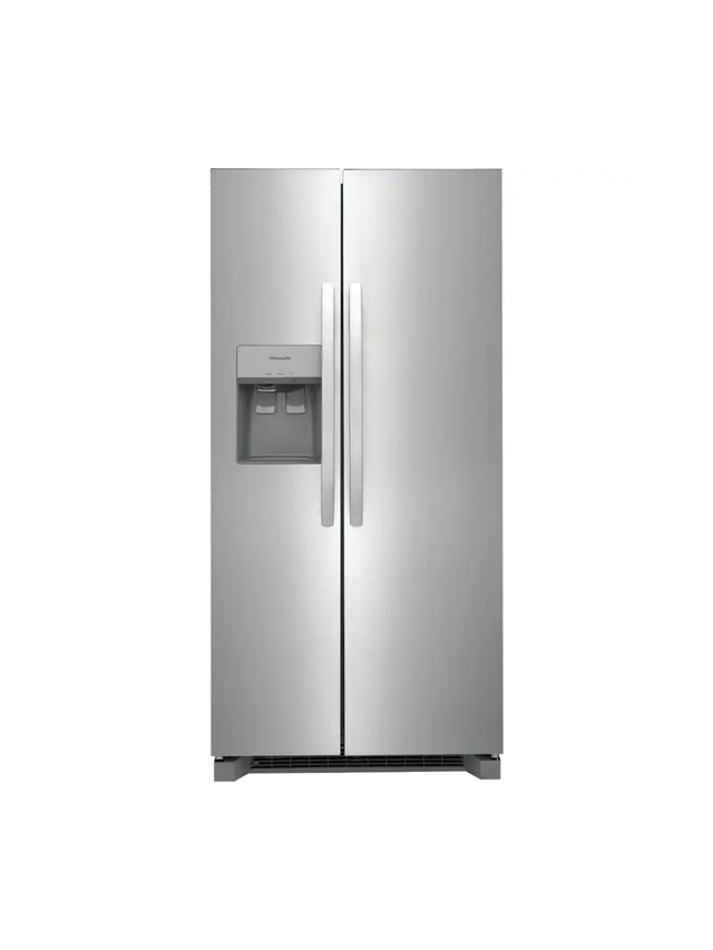 Frigidaire - 33 in. 22.3 cu. ft. Standard Depth Side by Side Refrigerator in Stainless Steel