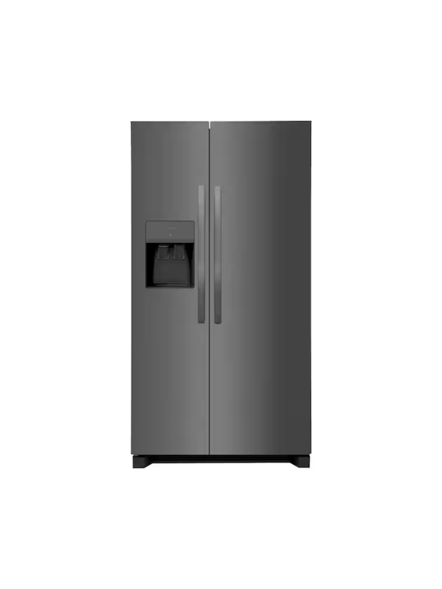 Frigidaire - 36 in. 26 cu. ft. Standard Depth Side by Side Refrigerator in Black Stainless Steel