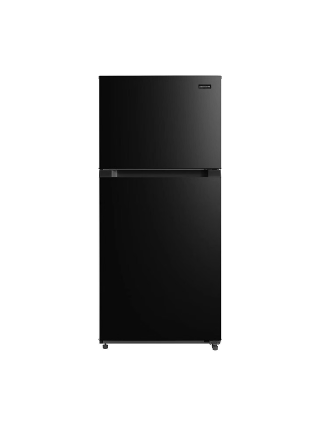 Frigidaire - 29.7 in 19 cu. ft. Standard Depth Garage Ready Top Freezer Refrigerator in Black w/ Humidity-Controlled Crisper Drawers
