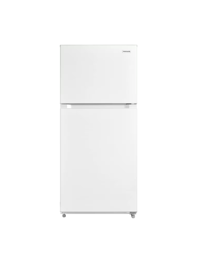 Frigidaire - 29.7 in. 19 cu. ft. Standard Depth Garage Ready Top Freezer Refrigerator in White w/ Humidity-Controlled Crisper Drawers
