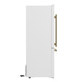 Forno Milano 2-Piece 62-Inch Freestanding Dual Bottom Freezer Refrigerator, White – 34.4 cu.ft, Touch Control, Ice Maker