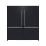 Forno Milano 2-Piece 62-Inch Freestanding Dual Bottom Freezer Refrigerator in Black – 34.4 cu.ft, Touch Control, Ice Maker