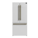 FORNO Premium 2 Pieces Kitchen Bundle - Forno Leonardo Espresso 30-Inch Slide-In White Induction Range,  Forno Gallipoli Espresso 30-Inch White French Door Refrigerator - FBDL-014-10CAUS