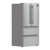 Forno Moena 36-Inch French Door Refrigerator, 19.2 cu.ft, Counter Depth, Ice Maker, Stainless Steel Interior Panel, ENERGY STAR Certified