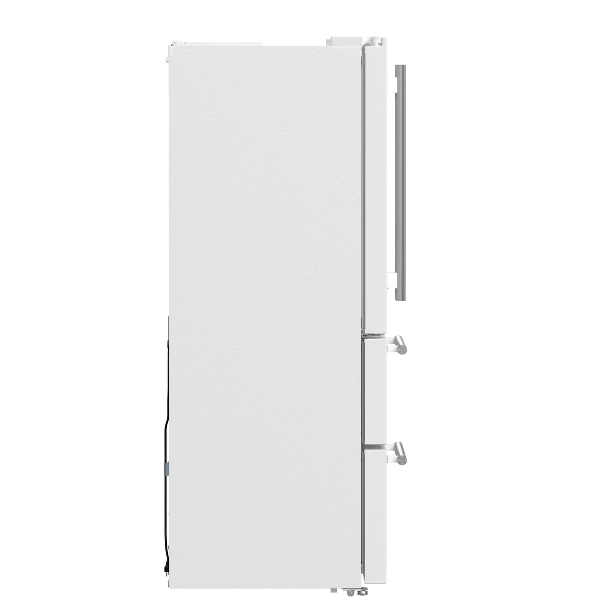 FORNO Premium 2 Pieces Kitchen Bundle - Leonardo Espresso 30-Inch White Electric Range, Moena Espresso 36-Inch White French Door Refrigerator