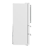 FORNO Premium 2 Pieces Kitchen Bundle - Leonardo Espresso 30-Inch White Electric Range, Moena Espresso 36-Inch White French Door Refrigerator