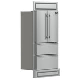 Forno Moena 40-Inch French Door Refrigerator, Stainless Steel, 19.2 cu.ft, Modern Decorative Grill, ENERGY STAR Certified