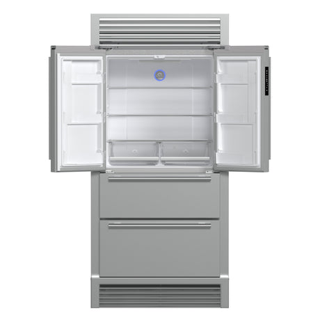 Forno Moena 40-Inch French Door Refrigerator, Stainless Steel, 19.2 cu.ft, Decorative Grill, ENERGY STAR Certified