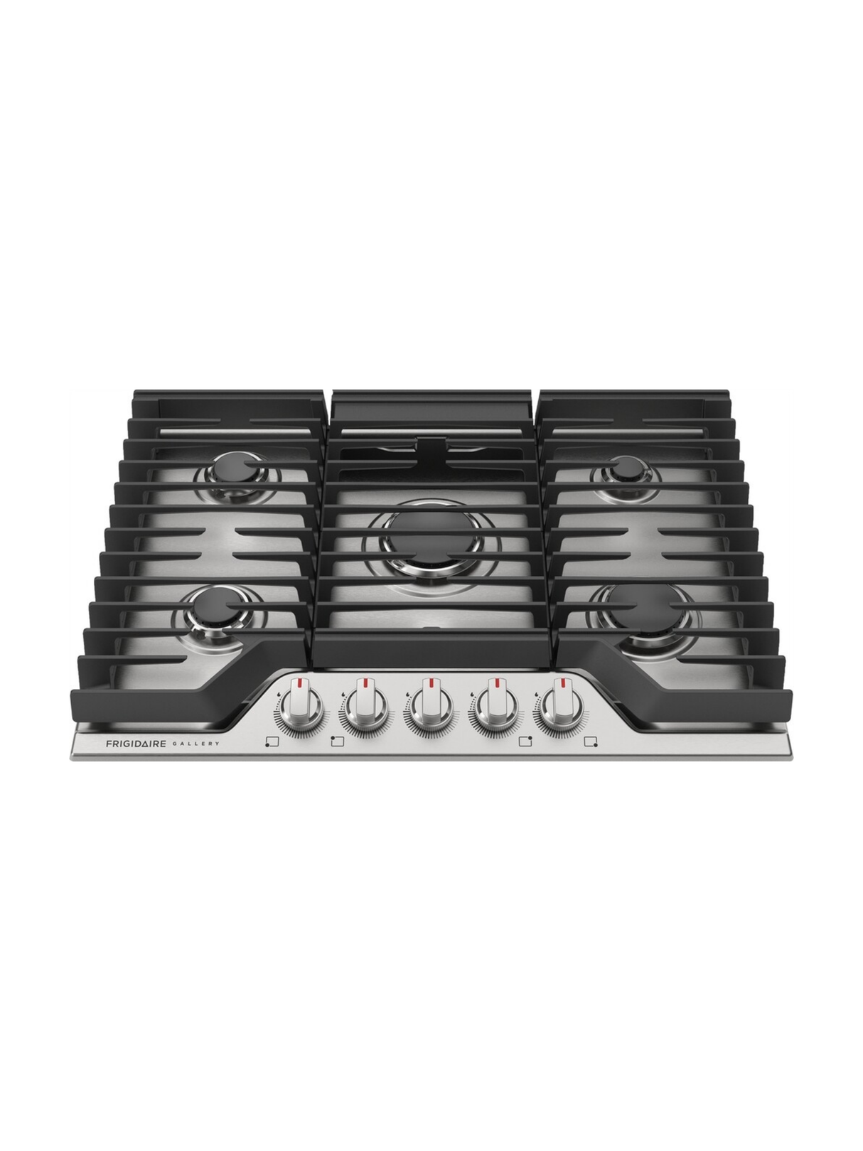 Frigidaire - Gallery 30 in. Gas Cooktop in Stainless Steel with 5-Burners, including Quick Boil and Simmer Burner
