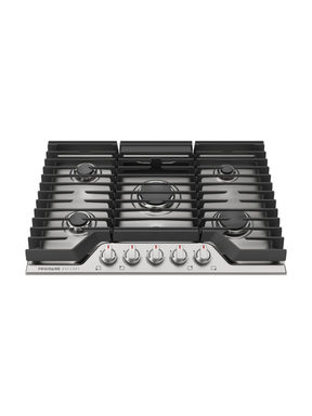 Frigidaire - Gallery 30 in. Gas Cooktop in Stainless Steel with 5-Burners, including Quick Boil and Simmer Burner
