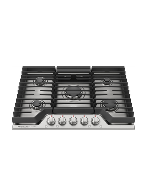 Frigidaire - Gallery 30 in. Gas Cooktop in Stainless Steel with 5-Burner Elements, including Quick Boil and Simmer Burner