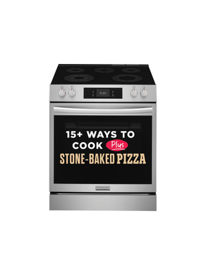 Frigidaire - Gallery 30 in. 5 Element Slide-In Electric Range in Smudge-Proof Stainless Steel with Stone-Baked Pizza
