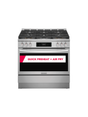 Frigidaire - Gallery 36 in. 6-Burner Slide-In Gas Range in Stainless Steel with Total Convection and Air Fry
