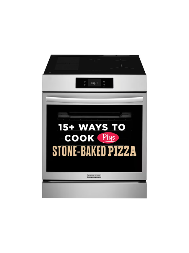 Frigidaire - Gallery 30 in. 5 Element Slide-In Induction Range in Smudge-Proof Stainless Steel with Stone-Baked Pizza