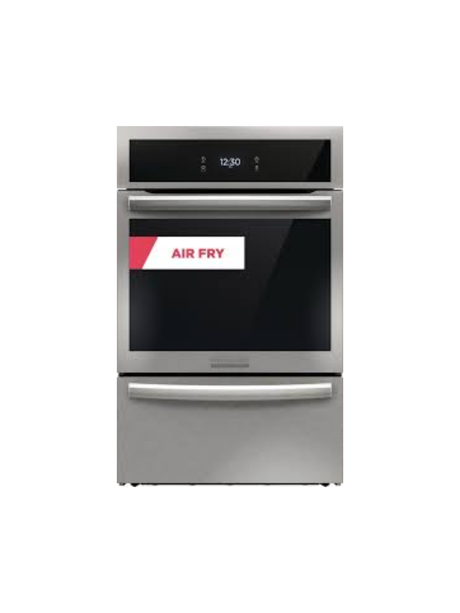 Frigidaire - Gallery 24 in. Single Gas Built-In Wall Oven with Air Fry Self-Cleaning in Stainless Steel