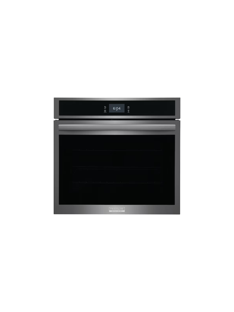 Frigidaire - Gallery 30 in. Single Electric Built-In Wall Oven with Total Convection in Smudge-Proof Black Stainless Steel