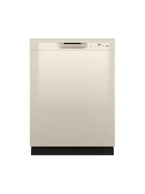 GE - 24 in. Built-In Tall Tub Front Control Bisque Dishwasher with Sanitize, Dry Boost, 55 dBA