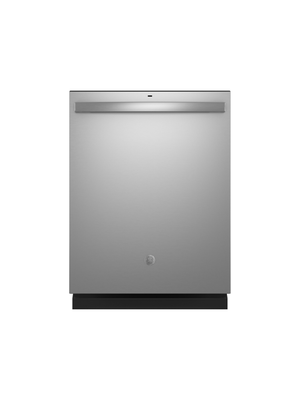 GE - 24 in. Built-In Tall Tub Top Control Fingerprint Resistant Stainless Steel Dishwasher w/3rd Rack, Bottle Jets, 50 dBA
