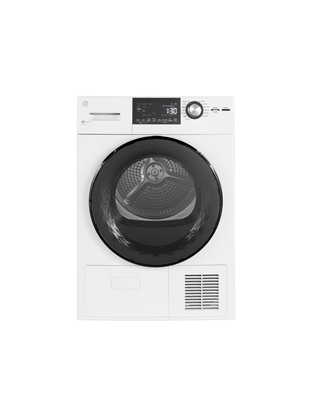 GE - 4.1 cu. ft. 240-Volt White Electric Ventless Dryer, ENERGY STAR
