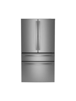GE Profile - Profile 36 in. 23.3 cu. ft. Smart Counter-Depth Fingerprint Resistant 4-Door French-Door Refrigerator with Door In Door