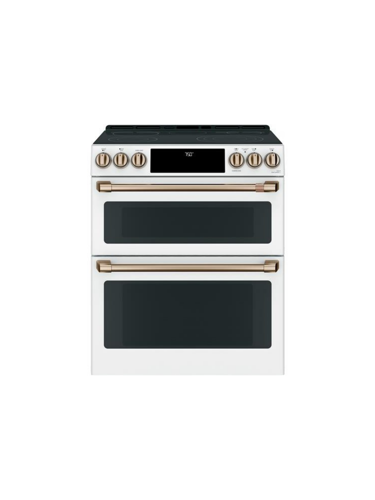 GE Cafe - 30 in. 4 Burner Element Smart Slide-In Electric Range in Matte White with True Convection, Air Fry