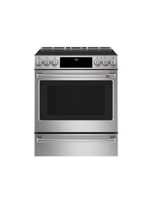 GE Cafe - 30 in. 5 Burner Element Slide-In Smart Induction Range with Convection in Stainless Steel, Self Clean