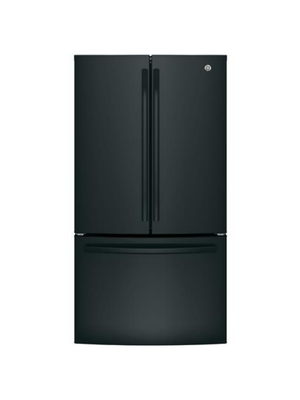 GE - 27 cu. ft. French Door Refrigerator in Black with Internal Dispenser, ENERGY STAR
