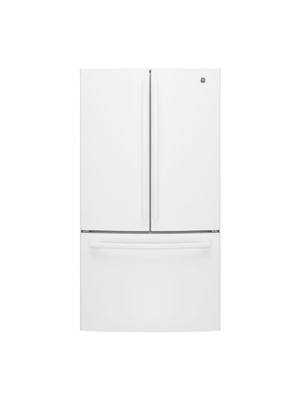 GE - 27 cu. ft. French Door Refrigerator in White with Internal Dispenser, ENERGY STAR