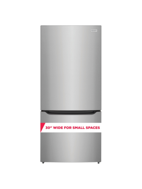 Frigidaire - Gallery 30 in. 20.3 cu. ft. Bottom Freezer Refrigerator in Smudge-Proof Stainless Steel with Internal Water Dispenser