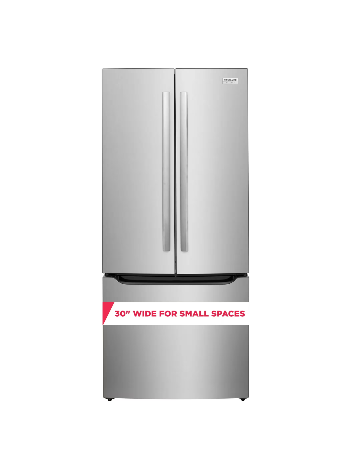 Frigidaire - Gallery 30 in. 20 cu. ft. Standard Depth French Door Refrigerator in Stainless Steel with Internal Water Dispenser