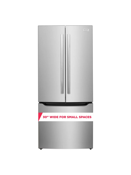 Frigidaire - Gallery 30 in. 20 cu. ft. Standard Depth French Door Refrigerator in Stainless Steel with Internal Water Dispenser