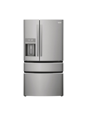 Frigidaire - Gallery 36 in. 22 cu. ft. Counter-Depth 4-Door French Door Refrigerator in Smudge-Proof Stainless Steel