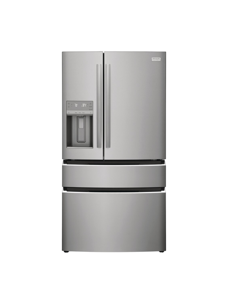 Frigidaire - Gallery 36 in. 22 cu. ft. Counter-Depth 4-Door French Door Refrigerator in Smudge-Proof Stainless Steel