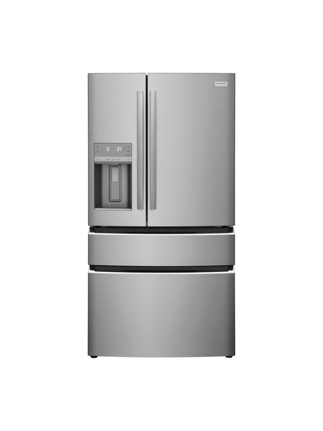 Frigidaire - Gallery 36 in. 22 cu. ft. Counter-Depth 4-Door French Door Refrigerator in Smudge-Proof Stainless Steel