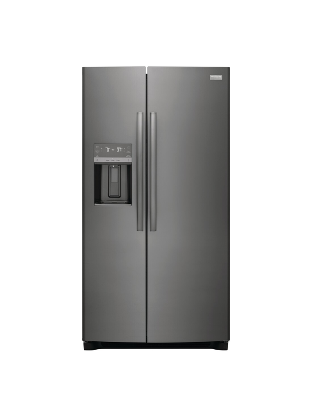 Frigidaire - Gallery 36 in. 26 cu. ft. Standard Depth Side by Side Refrigerator in Smudge-Proof Black Stainless Steel, ENERGY STAR