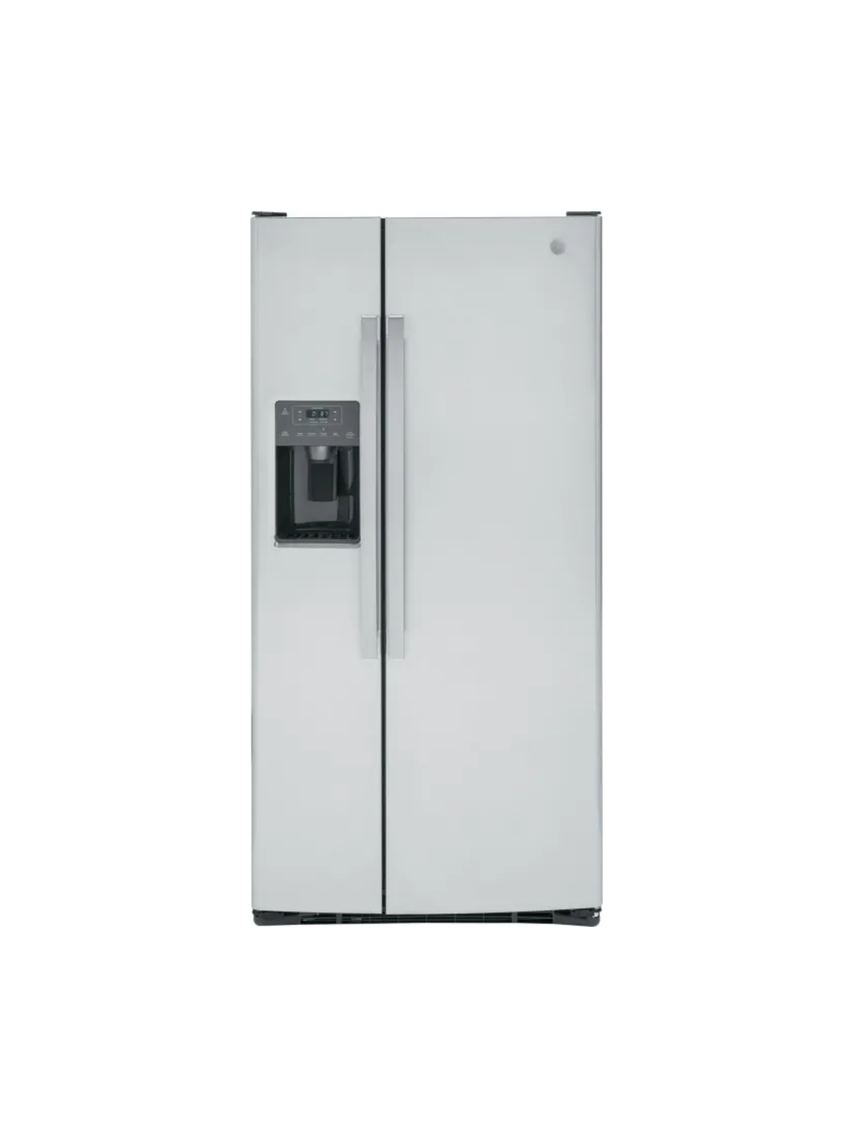 GE - 23.0 cu. ft. Side by Side Refrigerator in Fingerprint Resistant Stainless Steel, Standard Depth, ENERGY STAR