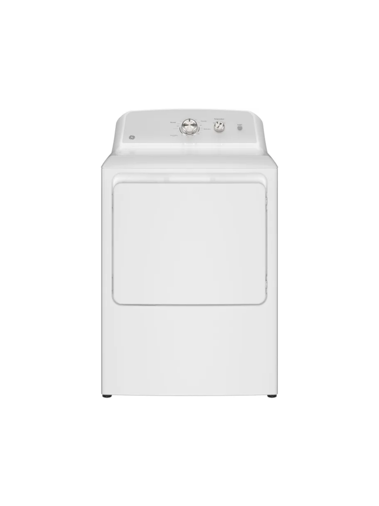 GE - 7.2 cu. ft. vented Gas Dryer in White with Auto Dry and 120ft Venting