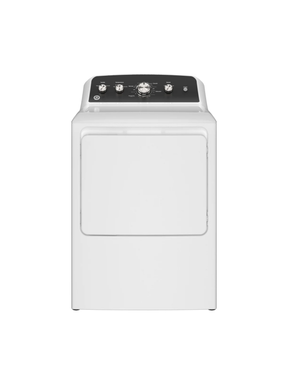 GE - 7.2 cu. ft. vented Gas Dryer in White with Auto Dry and Extended Tumble
