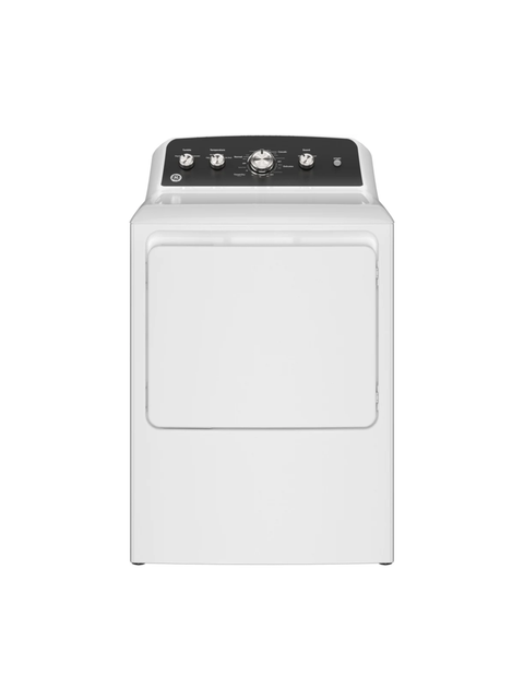 GE - 7.2 cu. ft. vented Gas Dryer in White with Auto Dry and Extended Tumble