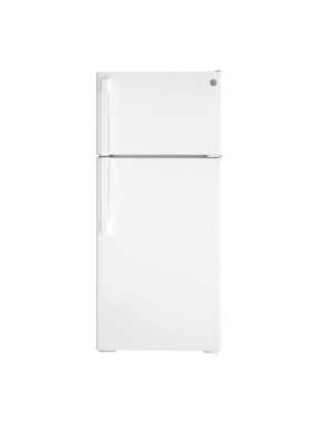 GE - 16.6 cu. ft. Top Freezer Refrigerator in White, ENERGY STAR