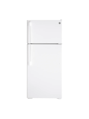 GE - 16.6 cu. ft. Top Freezer Refrigerator in White, ENERGY STAR