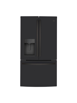 GE - 22.1 cu. ft. French Door Refrigerator in Black Slate, Fingerprint Resistant, Counter Depth and ENERGY STAR
