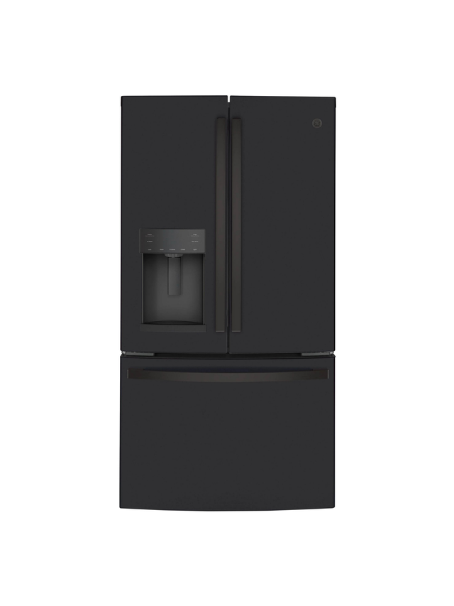 GE - 22.1 cu. ft. French Door Refrigerator in Black Slate, Fingerprint Resistant, Counter Depth and ENERGY STAR
