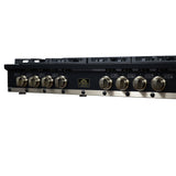 Valente 48" Gas Cooktop in Black, 8 Sealed burners, 94,000 BUT Output, 2 Antique Brass Dual-Ring Burners, Continuous Cast Iron Grates