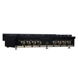 Valente 48" Gas Cooktop in Black, 8 Sealed burners, 94,000 BUT Output, 2 Antique Brass Dual-Ring Burners, Continuous Cast Iron Grates